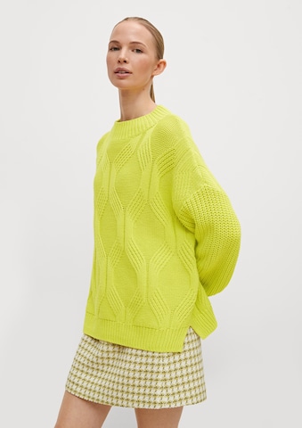 Pull-over comma casual identity en jaune : devant