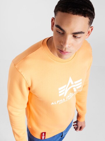 Felpa 'Basic' di ALPHA INDUSTRIES in arancione