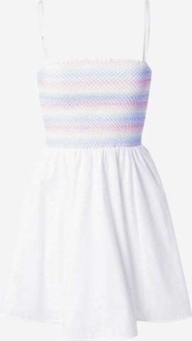 Abercrombie & Fitch Лятна рокля 'PRIDE' в бяло: отпред