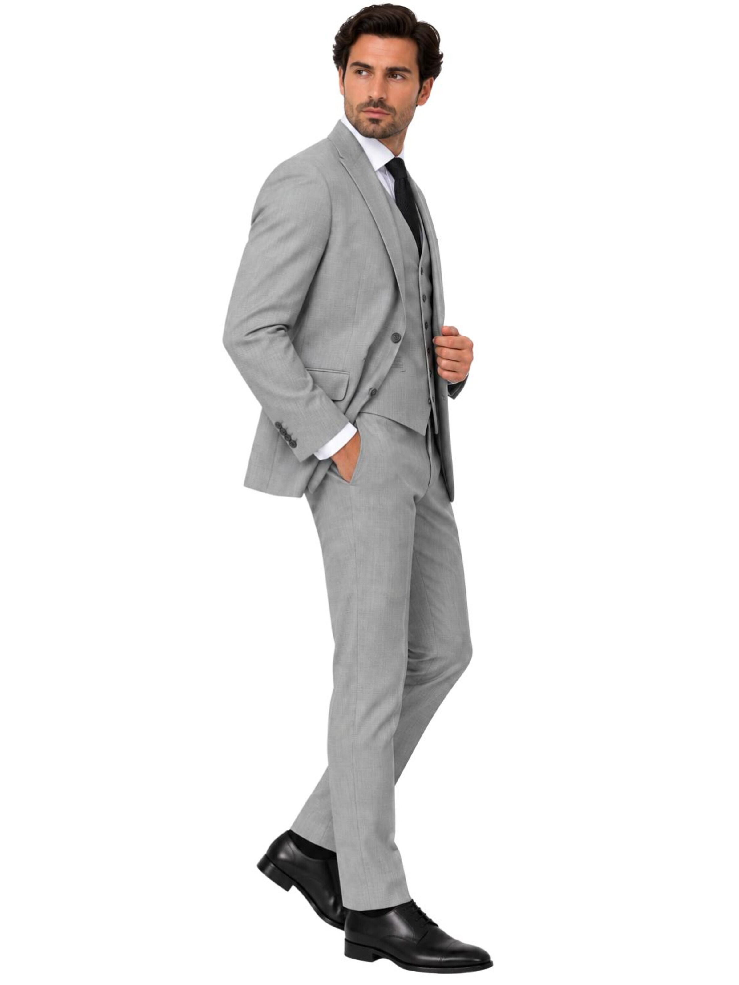 Guild Slim fit Suit 'Slim fit Business Anzug' in Grey