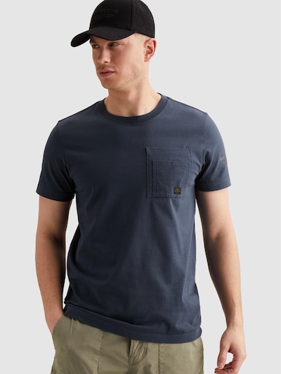 PME Legend Shirt 'T-shirt with artwork on the chest pocket' in 4XL in de kleur Blauw, Productweergave