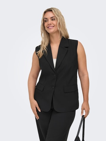 ONLY Carmakoma Gilet 'CARVictoria' in Zwart: voorkant