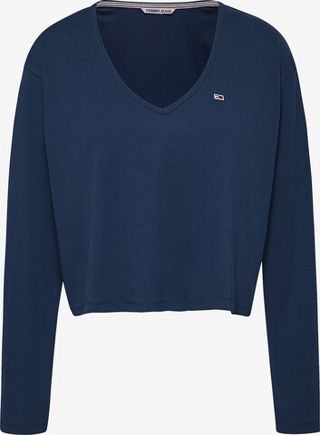 Tommy Jeans Curve Shirt in Blauw: voorkant