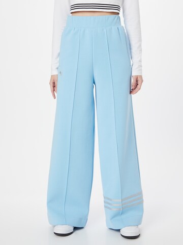 Wide leg Pantaloni 'Adicolor Neuclassics' de la ADIDAS ORIGINALS pe albastru: față