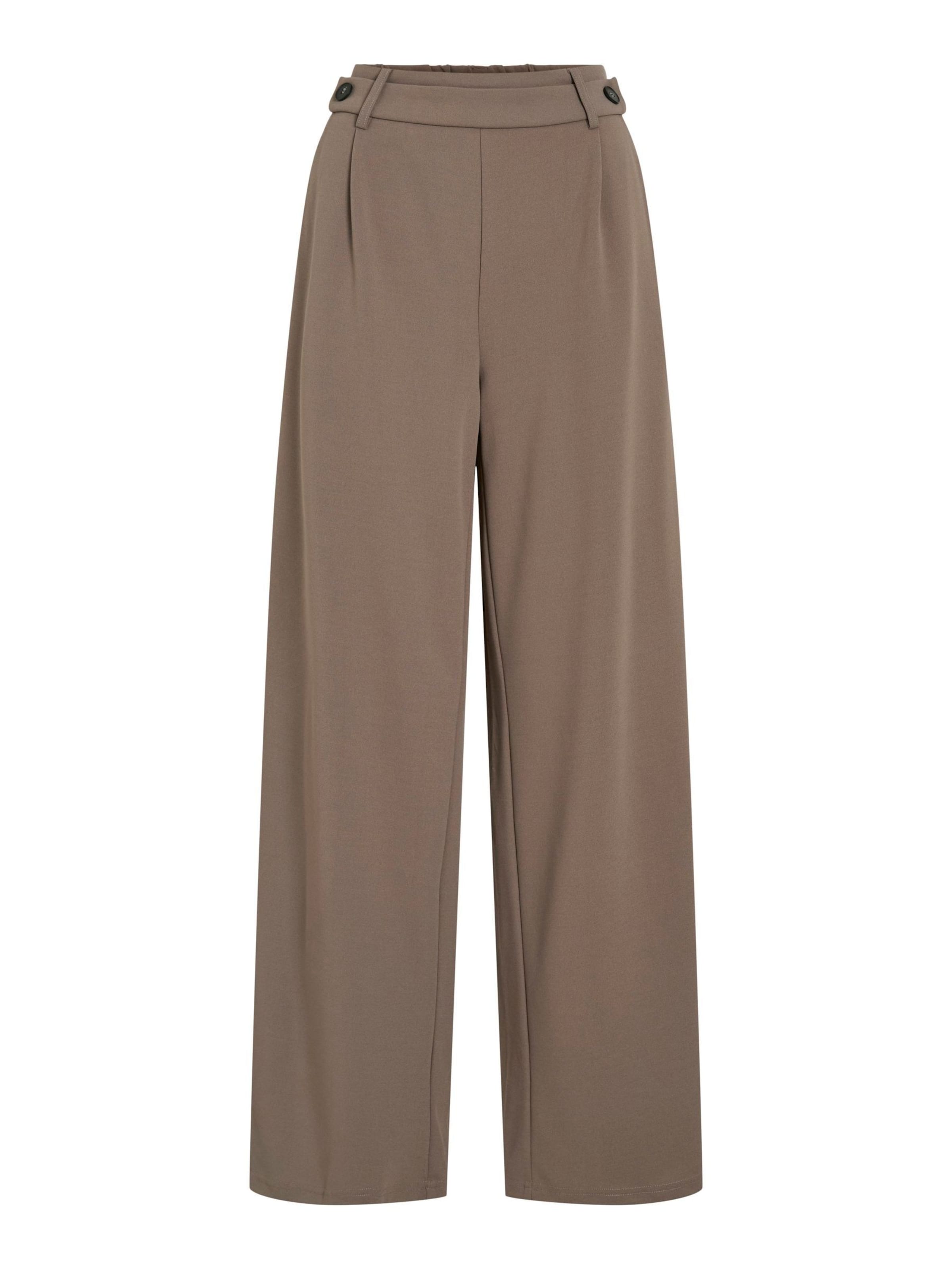 Pantaloni con pieghe di VILA in marrone: frontale