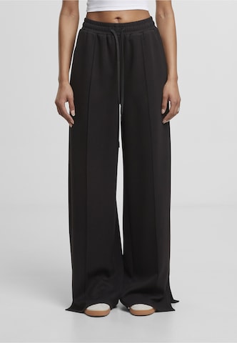 Urban Classics Loosefit Broek 'Palazzo' in Zwart: voorkant