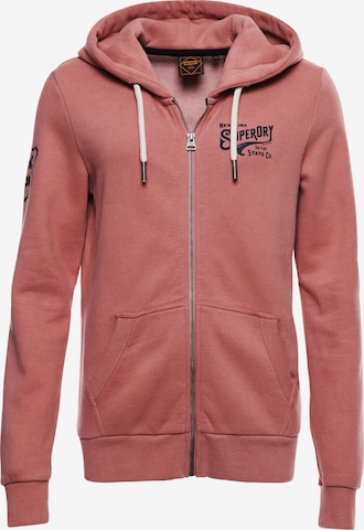 Superdry Sweatjacke in Pink: predná strana