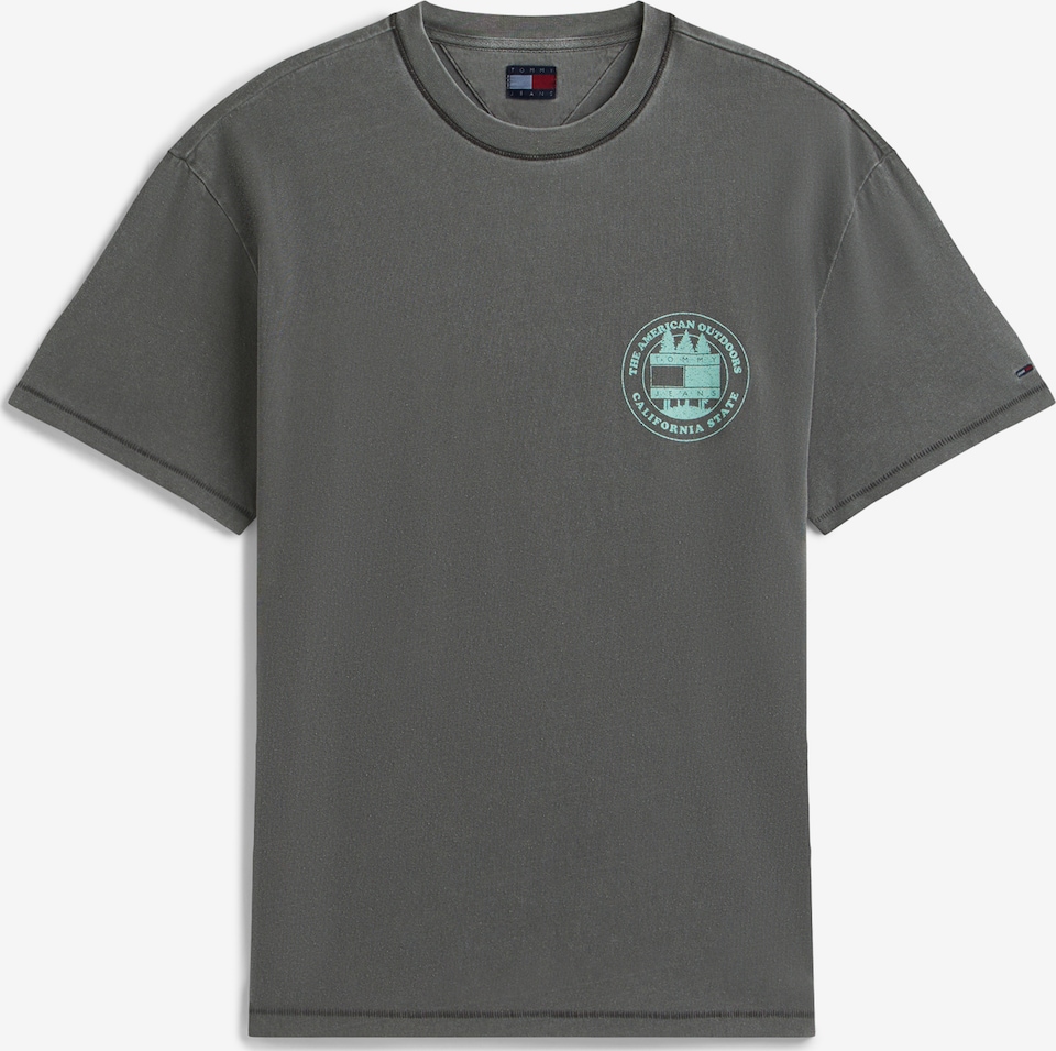 Tricou de la Tommy Jeans pe gri: față