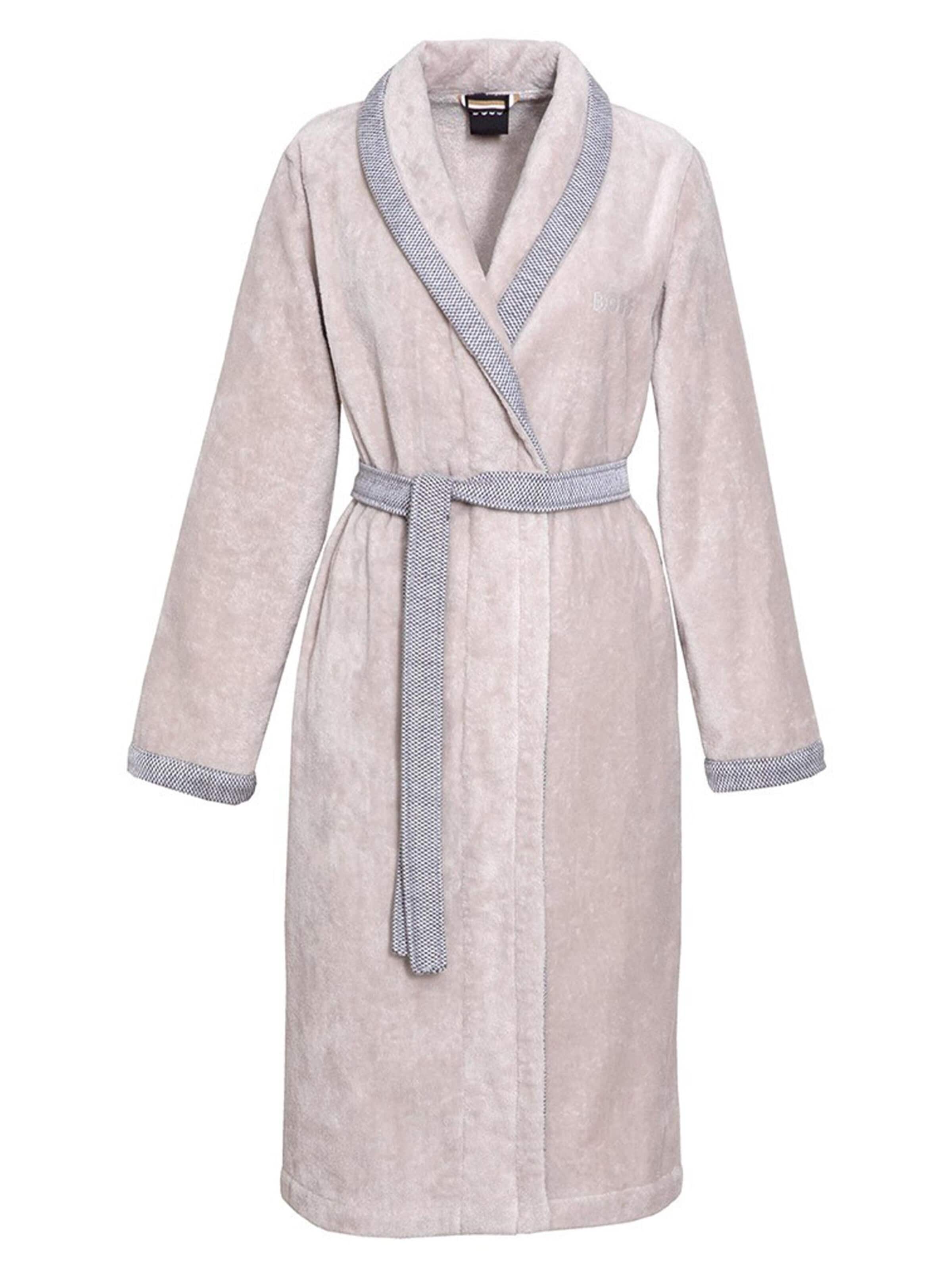 BOSS Home Long Bathrobe 'LORD' in Grey: front