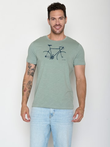 GREENBOMB Shirt 'Spice Bike Crop' in Groen: voorkant