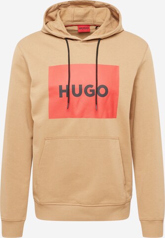 HUGO - Sweatshirt 'Duratschi' em bege: frente