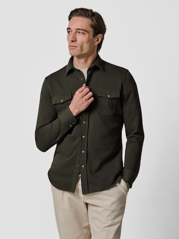 Profuomo Gebreid vest in Bruin: voorkant