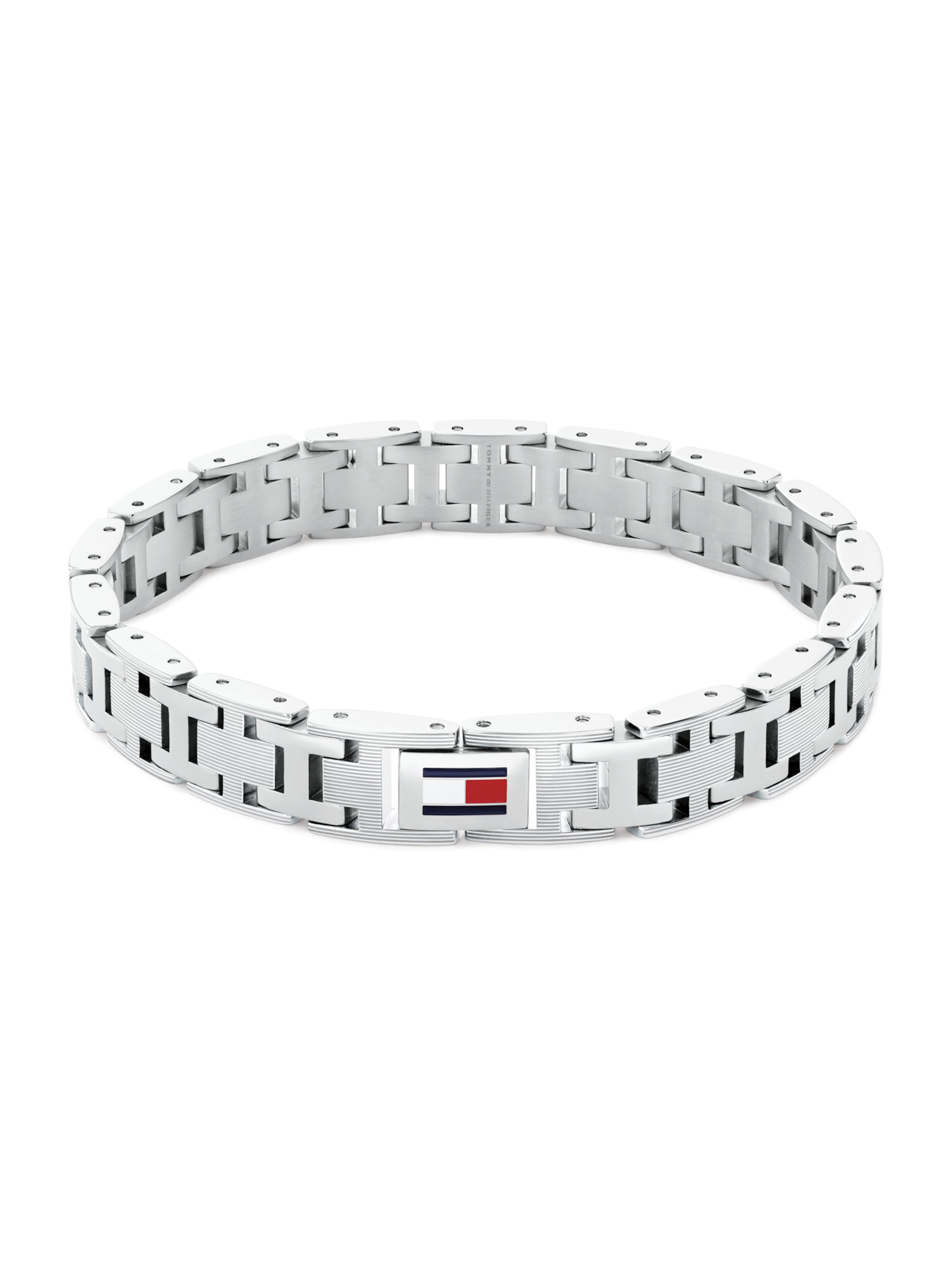 TOMMY HILFIGER Bracelet en bleu marine / rouge / argent / blanc, Vue avec produit