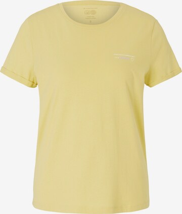 T-shirt TOM TAILOR en jaune : devant