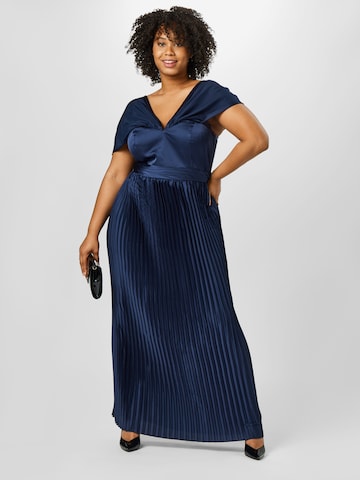 Robe de soirée 'Calie' Chi Chi Curve en bleu