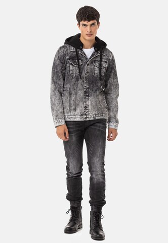 CIPO & BAXX Jeansjacke in Schwarz