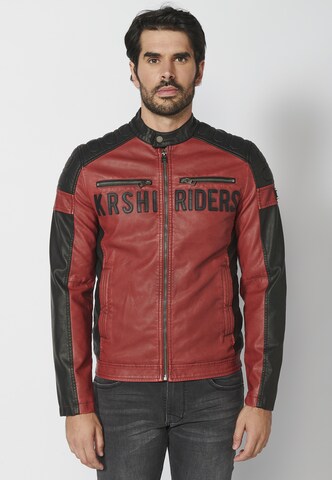 Veste mi-saison KOROSHI en rouge : devant