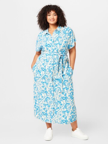 Object Curve Shirt Dress 'IBRA' in Blue: front