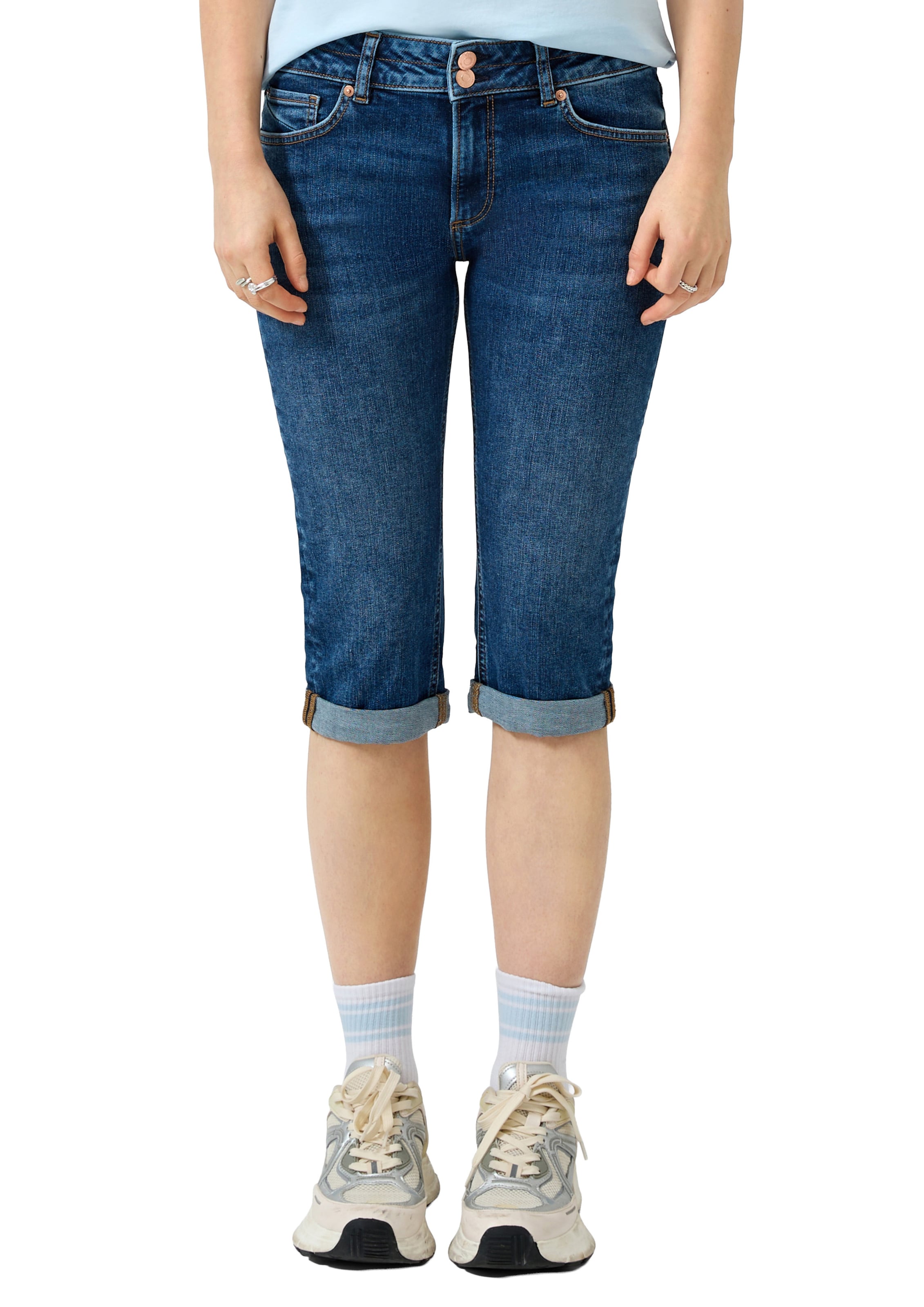 Coupe slim Jean ' CATIE ' QS en bleu
