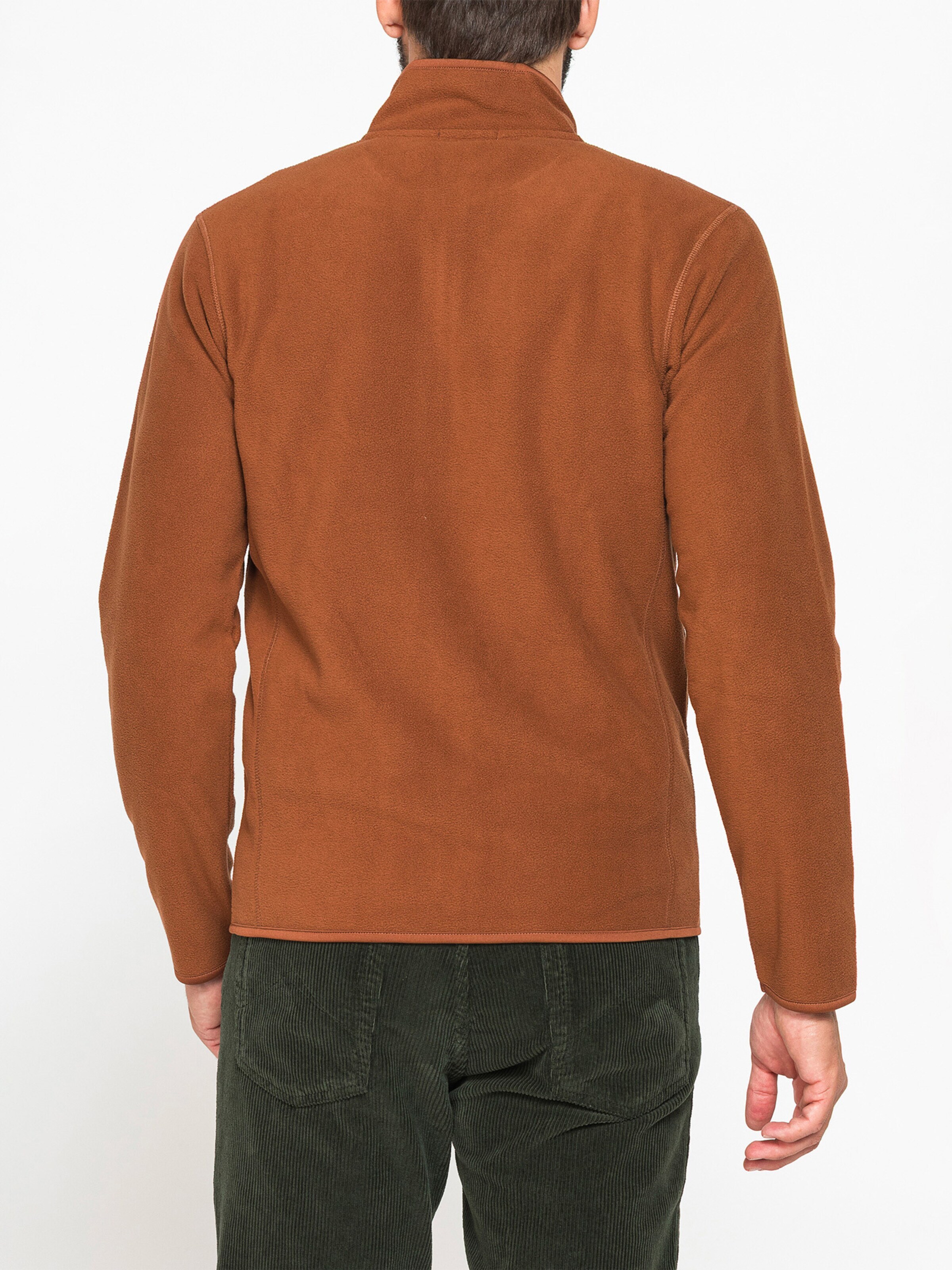Carrera Jeans Fleece jacket 'Central Zip' in Brown