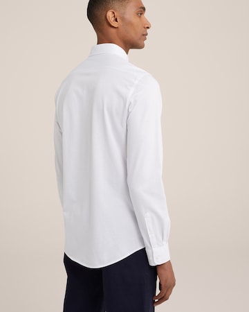 WE Fashion Slim Fit Forretningsskjorte i hvid
