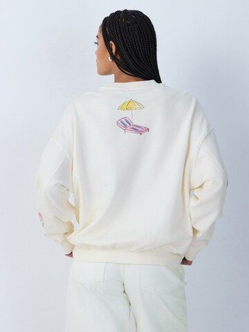 Next Sweatshirt 'Summer Motel' in Beige