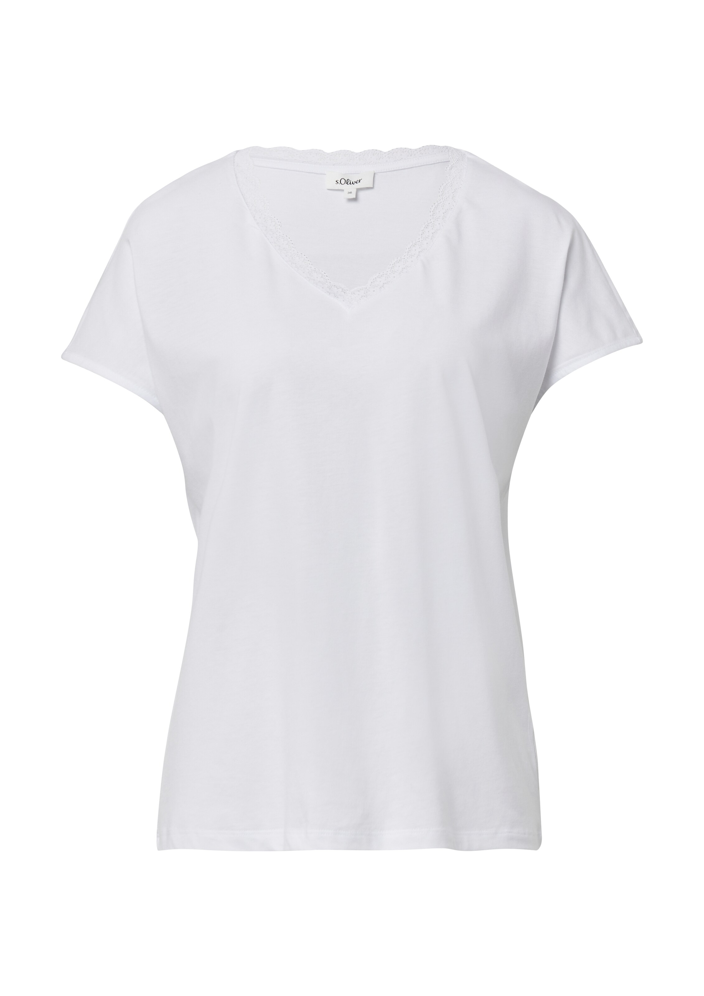 T-shirt s.Oliver en blanc : devant