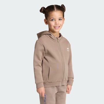 ADIDAS SPORTSWEAR - Sudadera con cremallera deportiva 'Adidas x Disney Micky Maus' en marrón