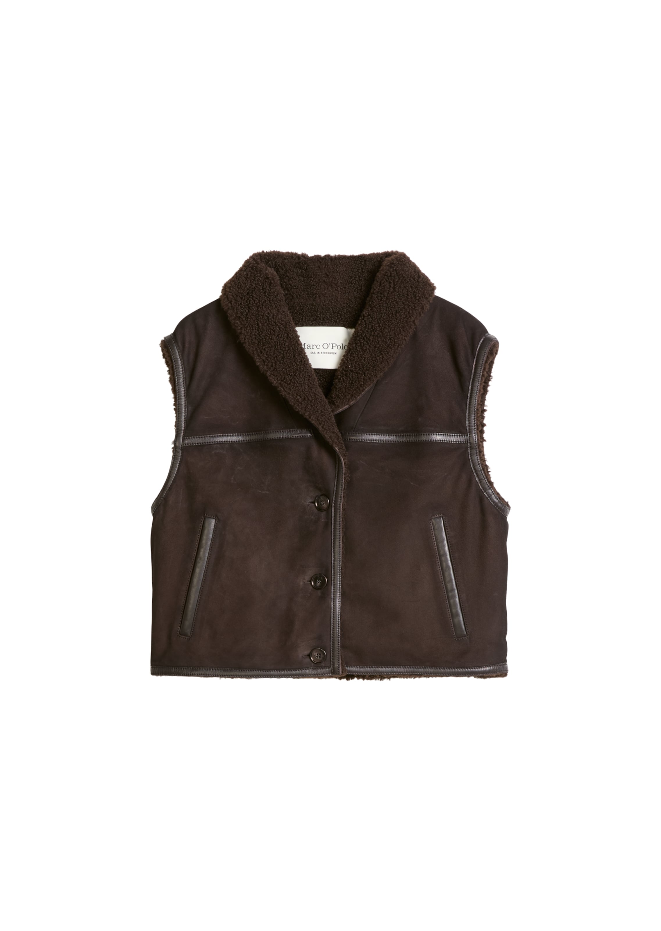 Marc O'Polo Bodywarmer in Bruin: voorkant