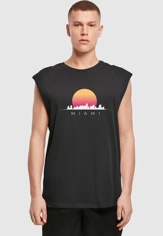 Merchcode Shirt 'Miami X' in Zwart: voorkant