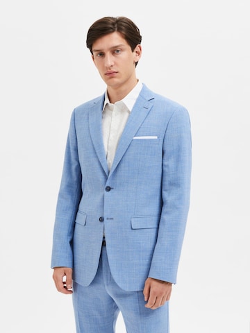 Coupe regular Veste de costume 'Oasis' SELECTED HOMME en bleu : devant