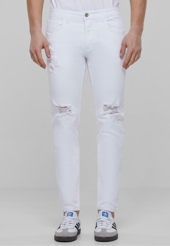 2Y Premium Slimfit Jeans in Wit: voorkant