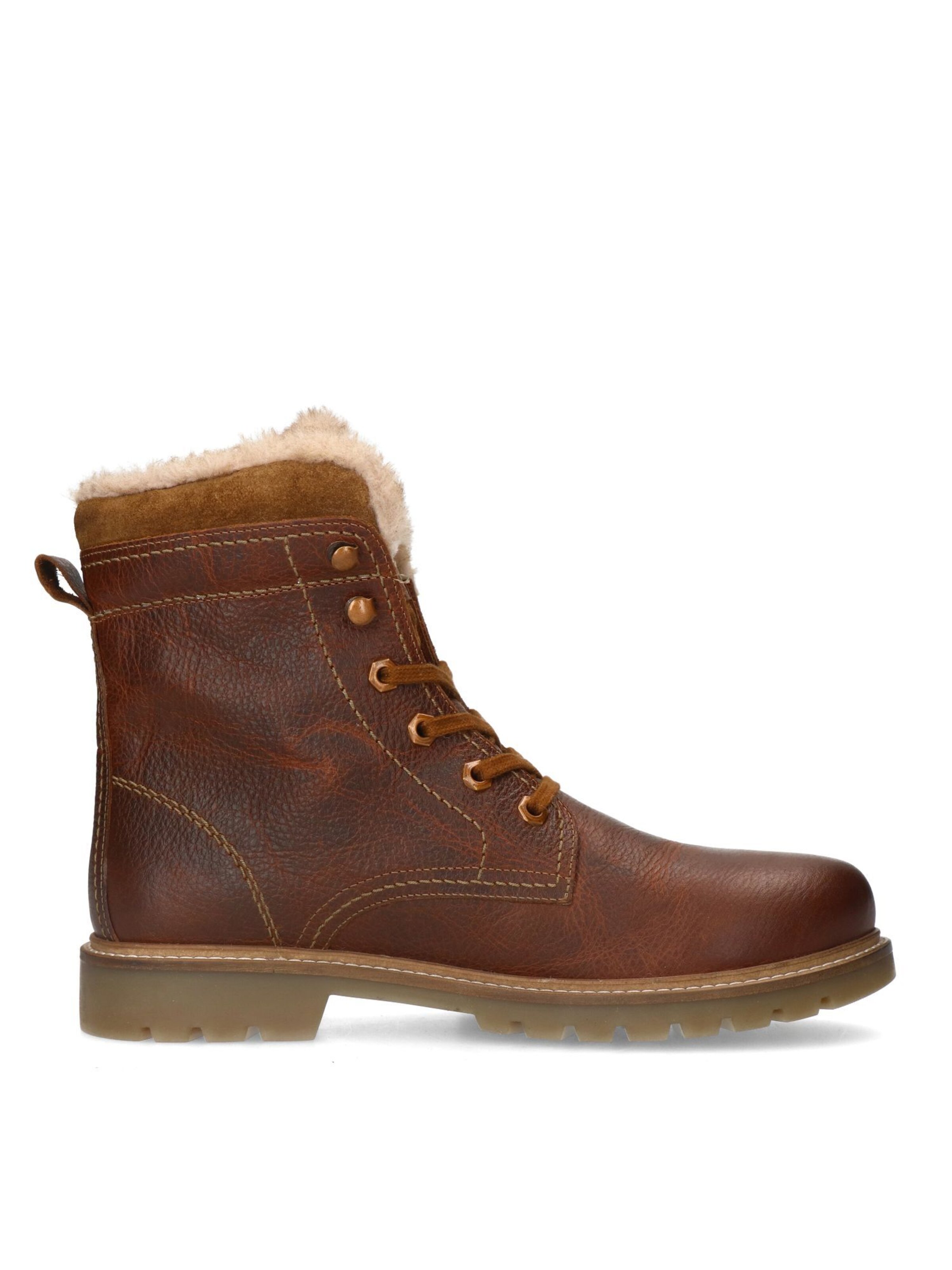 MANFIELD Lace-Up Boots in Brown