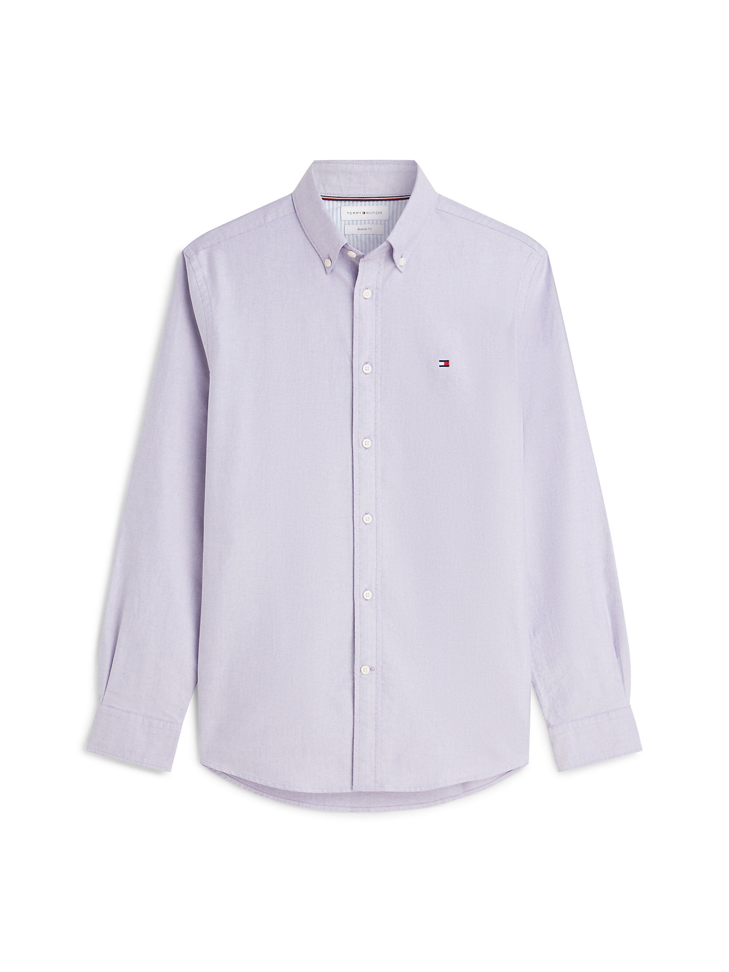 TOMMY HILFIGER Button Up Shirt in Purple: front