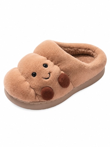 NEXORA Slippers 'Croissant' in Brown: front