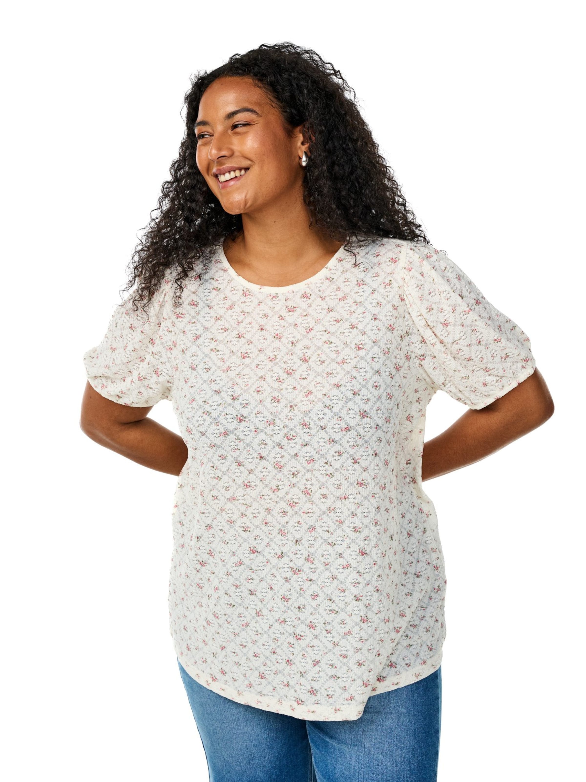 Zizzi Blúzka 'Erani' - Biela: predná strana