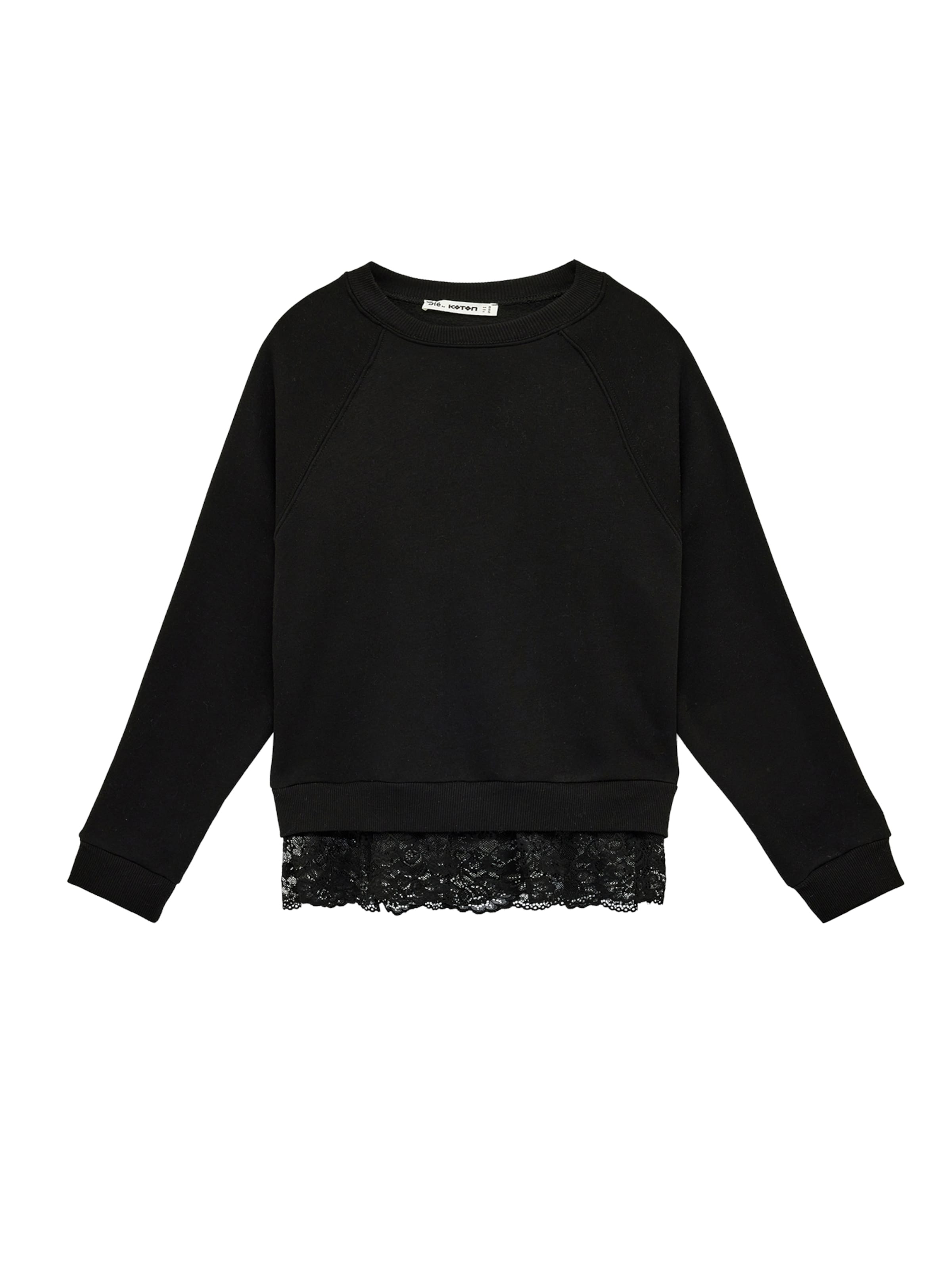 Koton Sweatshirt in Zwart: voorkant