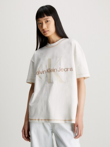 Maglietta di Calvin Klein Jeans in oro: frontale