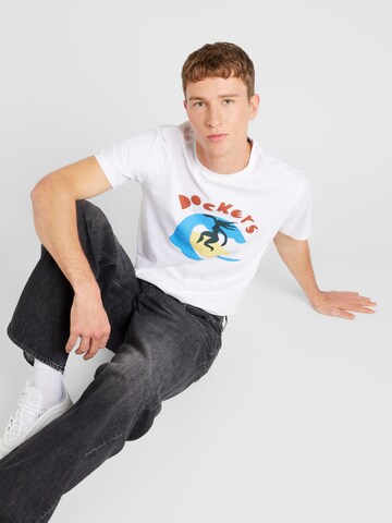 T-Shirt Dockers en blanc : devant