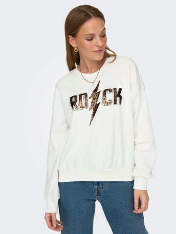 ONLY Sweatshirt 'RUNA' i vit