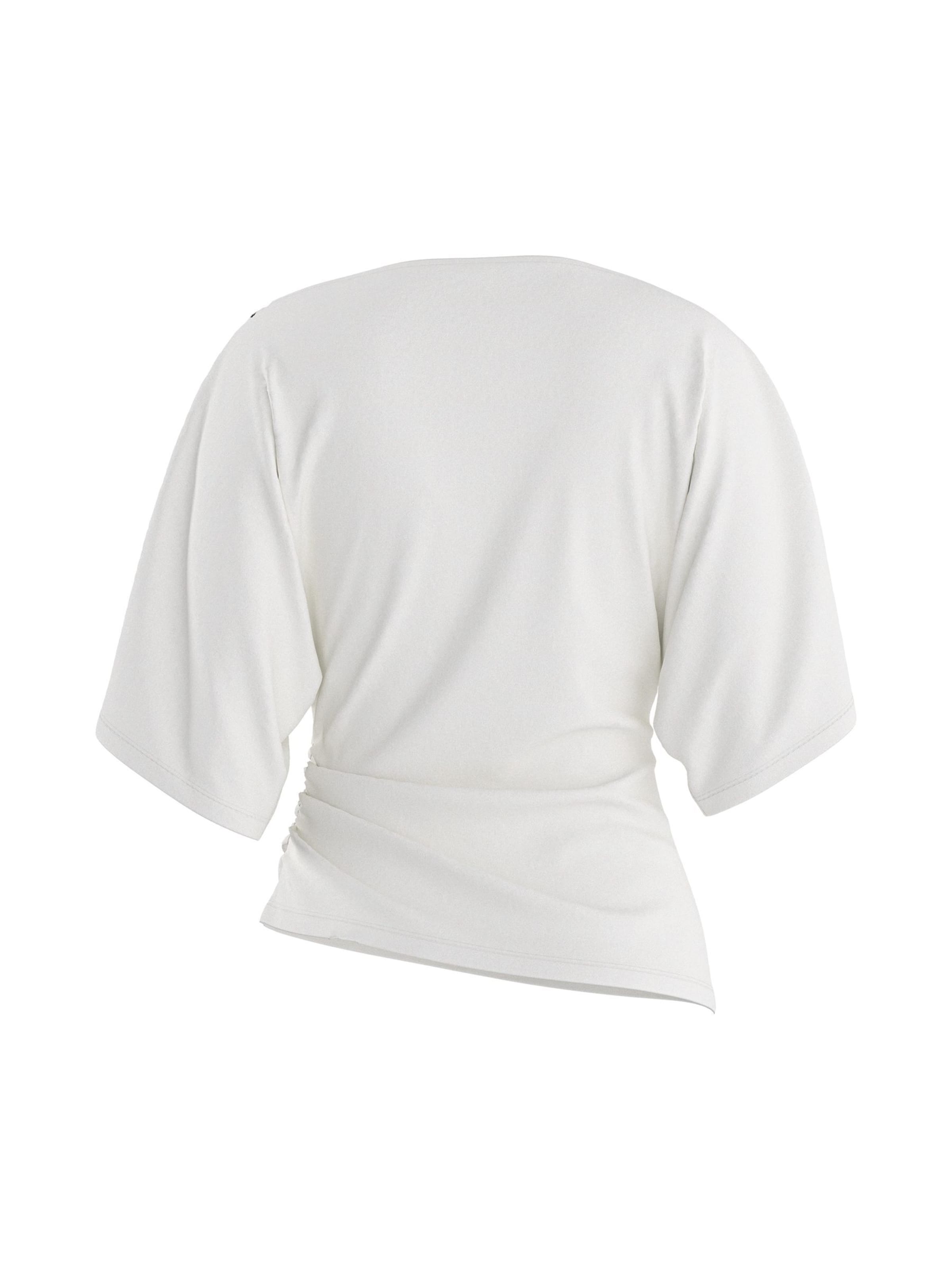 HYPEDROP Bluzka 'HDYuri Draped' w kolorze biały