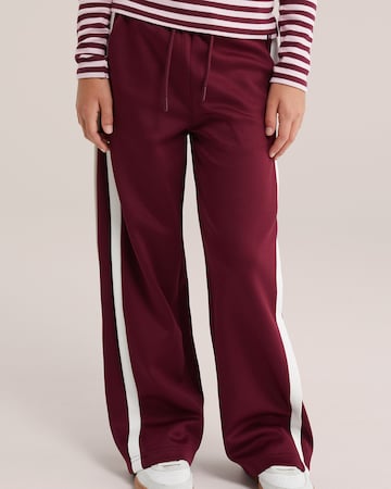 WE Fashion Loosefit Broek in Rood