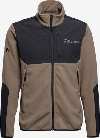 HALO Fleecejacke in Braun: Vorderseite