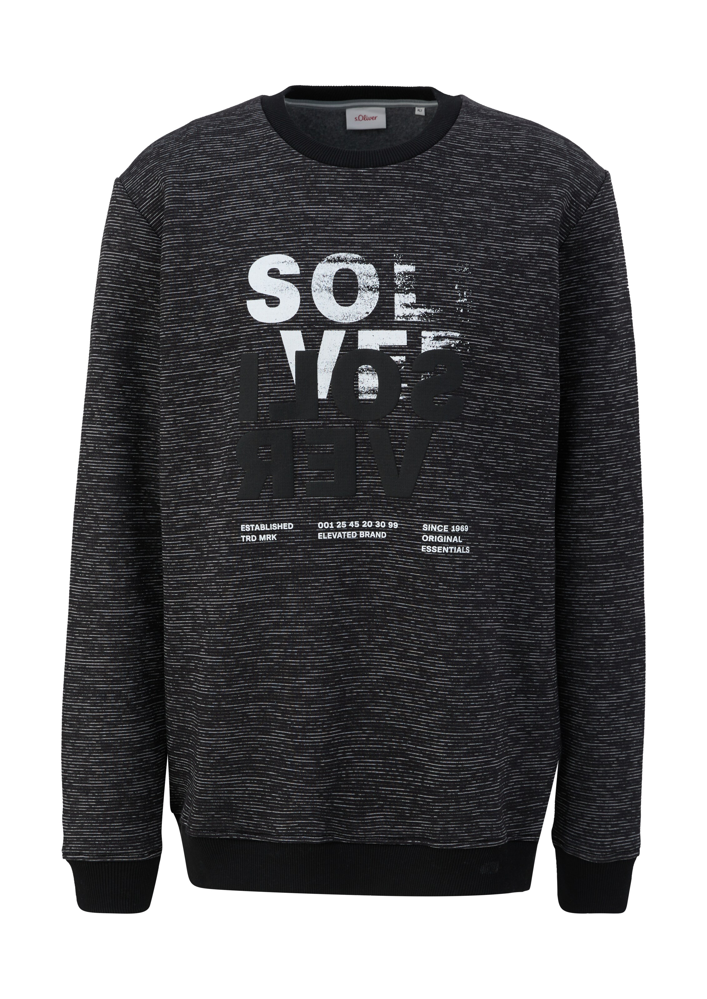 s.Oliver Sweatshirt in Zwart: voorkant