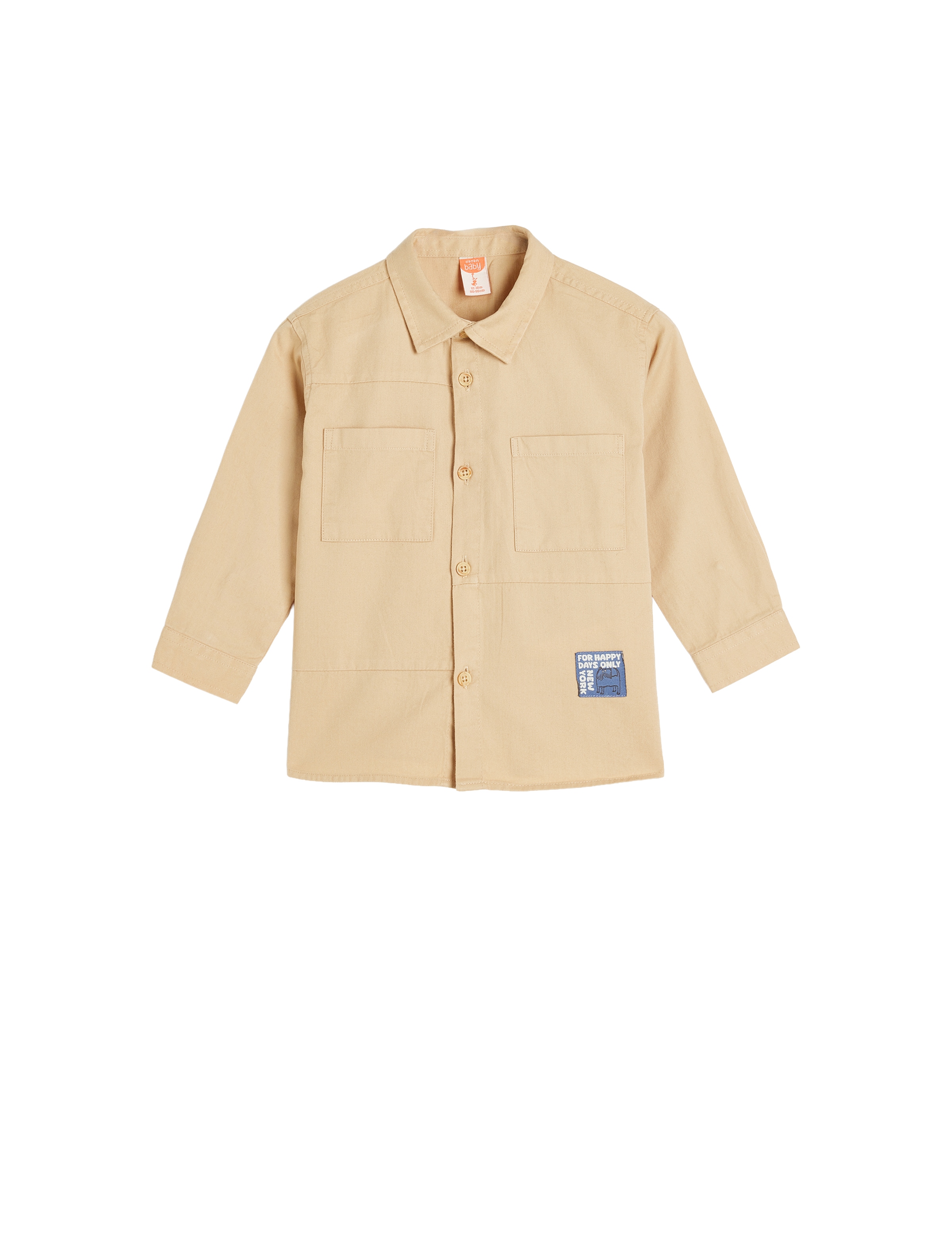 Koton Comfort fit Button up shirt in Beige: front