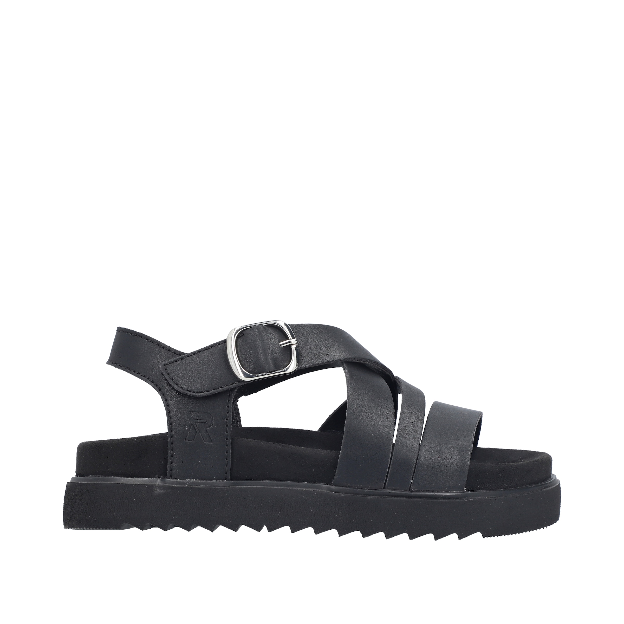 Rieker Strap Sandals 'V5663' in Black