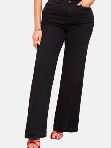 Wide Leg Jean Friends Like These en noir : devant