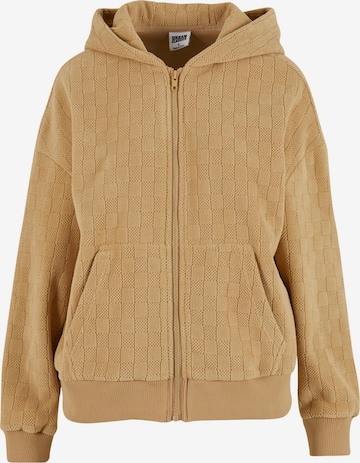 Urban Classics Sweat jacket in Beige: front