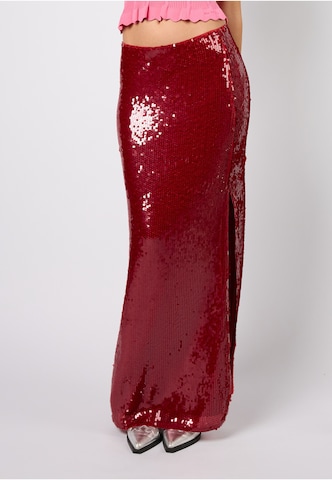 OH APRILSuknja 'Nika' - crvena boja: prednji dio