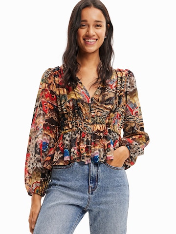 Desigual - Blusa en marrón: frente